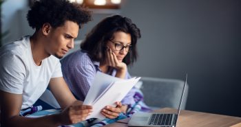 Concerned young couple