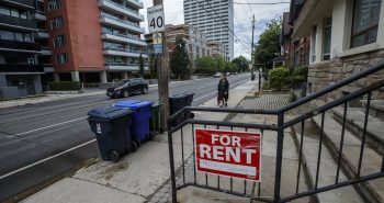 Renters across the country faced record low vacancy rates and record high rent increases in 2023, but Statistics Canada says Toronto and Vancouver residents who don't own their homes face the greatest financial and mental pressures. A "For Rent" sign is posted outside a home in Toronto, Tuesday, July 12, 2022. THE CANADIAN PRESS/Cole Burston Renters across the country faced record low vacancy rates and record high rent increases in 2023, but Statistics Canada says Toronto and Vancouver residents who don't own their homes face the greatest financial and mental pressures. A "For Rent" sign is posted outside a home in Toronto, Tuesday, July 12, 2022. THE CANADIAN PRESS/Cole Burston