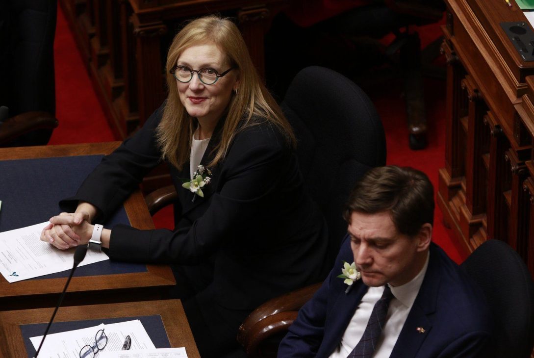 BC Finance Minister Brenda Bailey and Premier David Eby