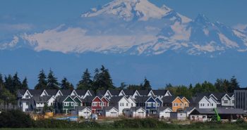 New town houses are seen in Delta, B.C.