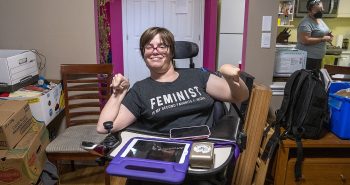 Vicky Levack, who lives with cerebral palsy