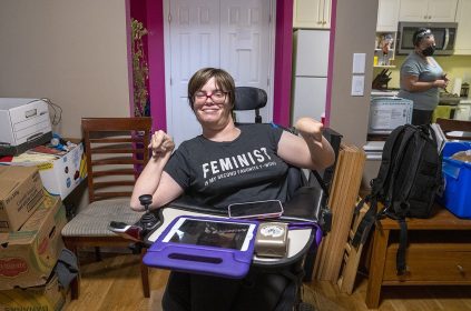 Vicky Levack, who lives with cerebral palsy